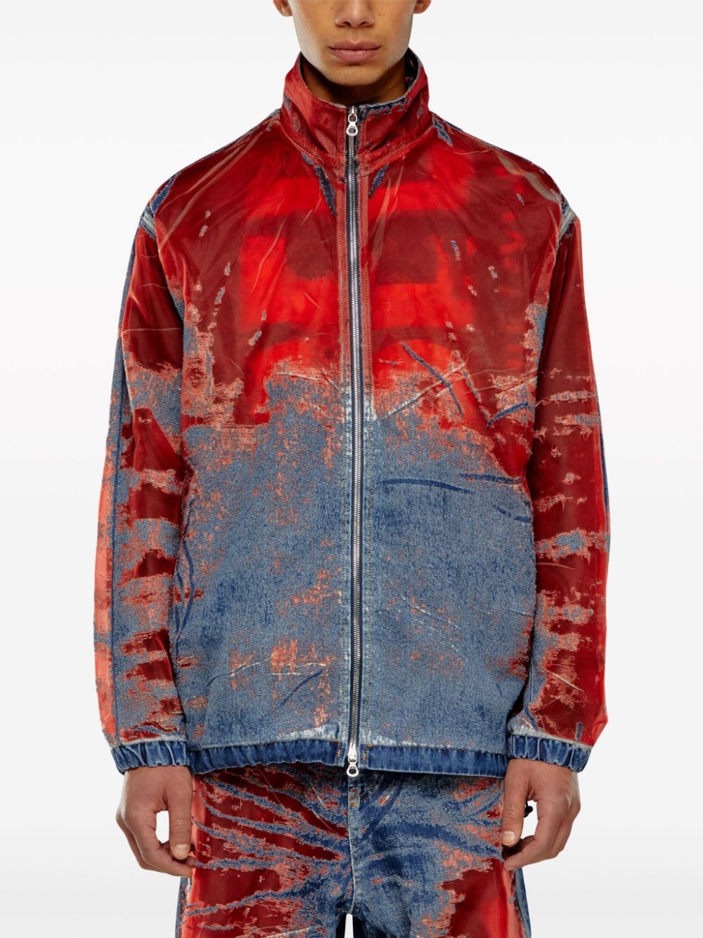 D-Krap devorÃ©-denim jacket - 3