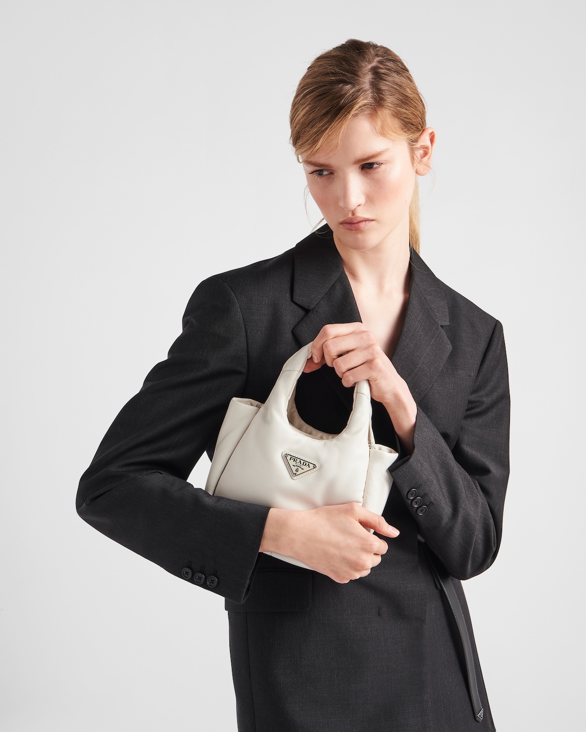 ハンドバッグ Prada Prada Soft Small Padded Nappa Handbag PRADA Nappa Soft Padded Small Double Handled Shoulder Bag