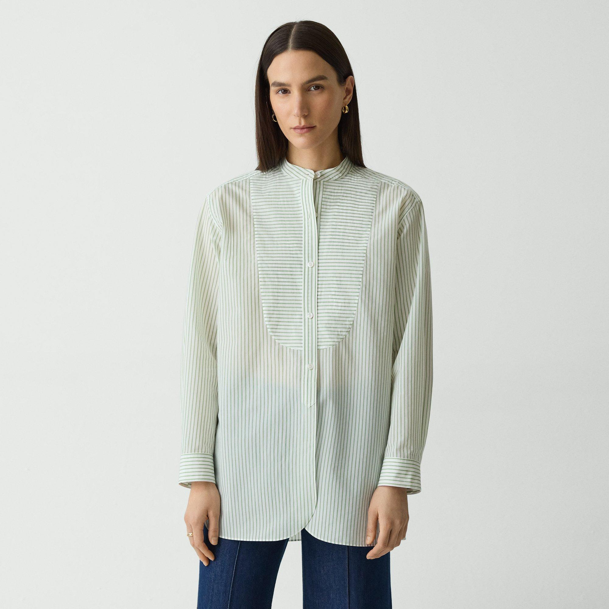 Tuxedo Shirt in Striped Cotton-Blend - 2