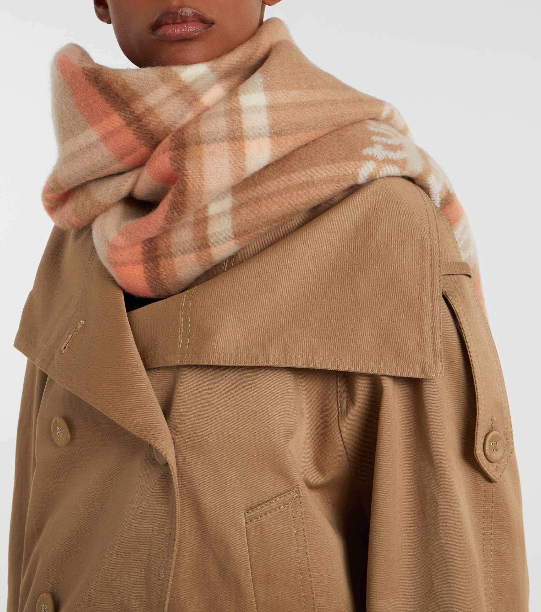 Venus 1996 jacquard wool scarf - 3