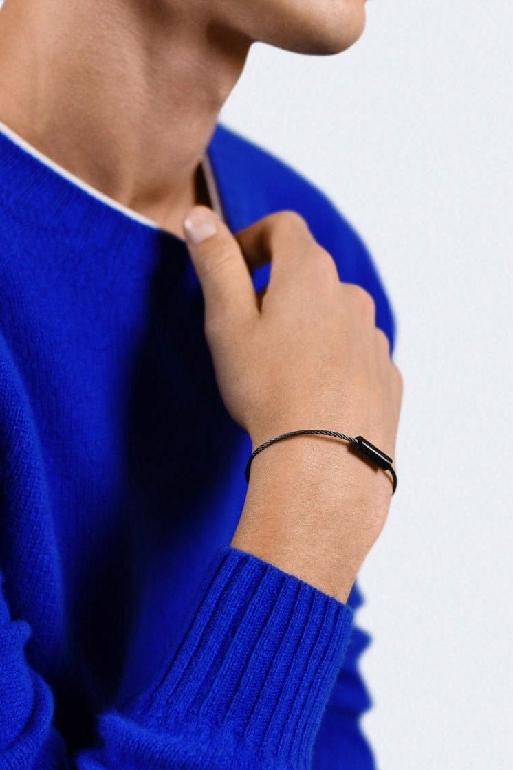 5g Polished Black Cerarmic Cable Bracelet - 2