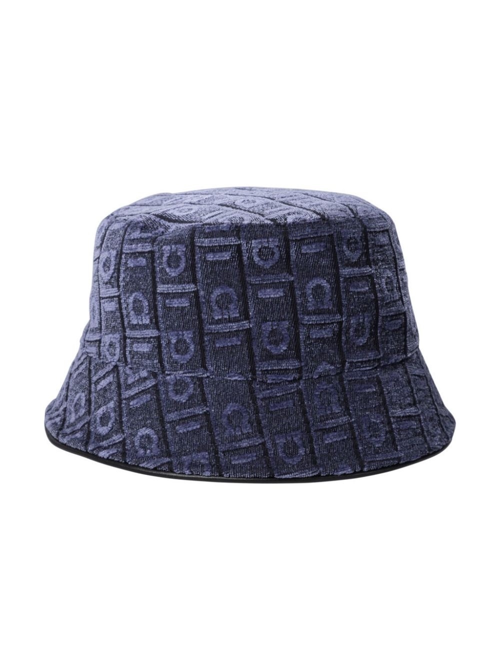 logo velvet bucket hat - 2