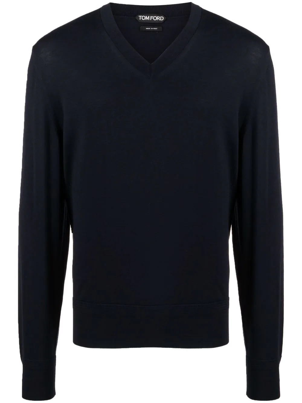 V-neck wool jumper - 1