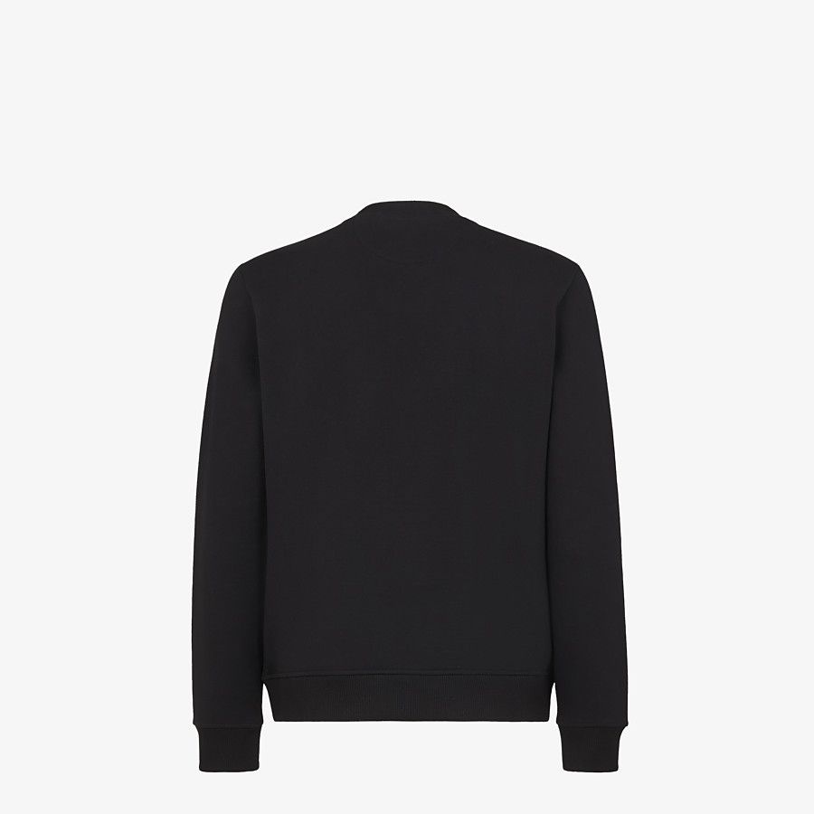 Black cotton sweatshirt - 2