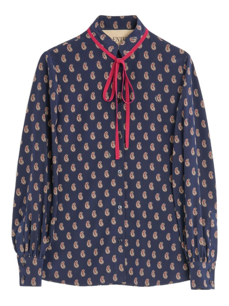 paisley-print silk shirt 1