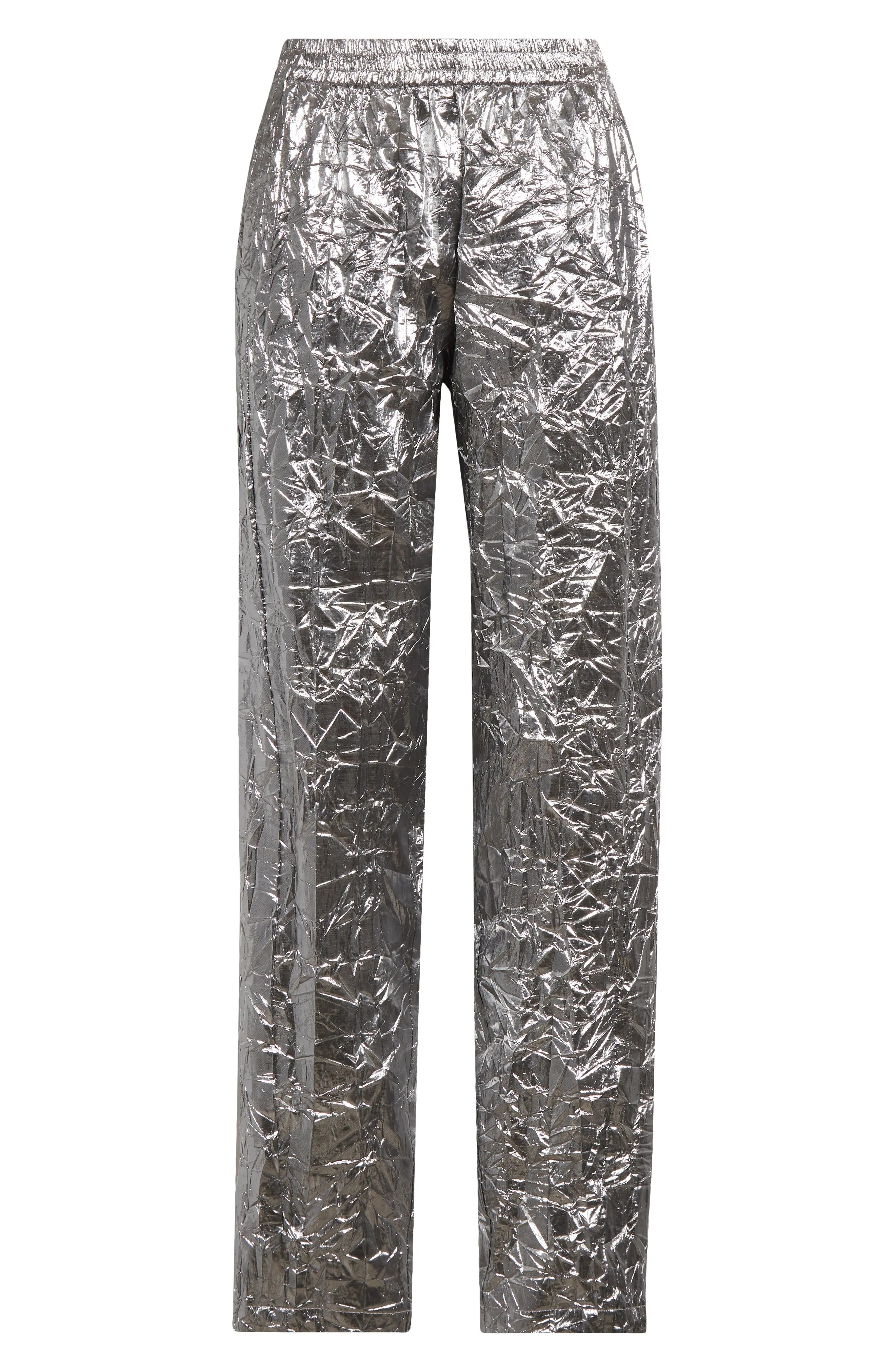 Crinkle Metallic Snap Vent Pants - 6