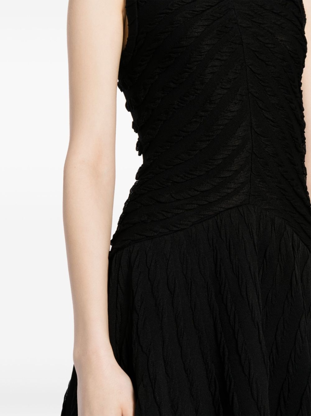 textured cupro-silk blend midi dress - 5