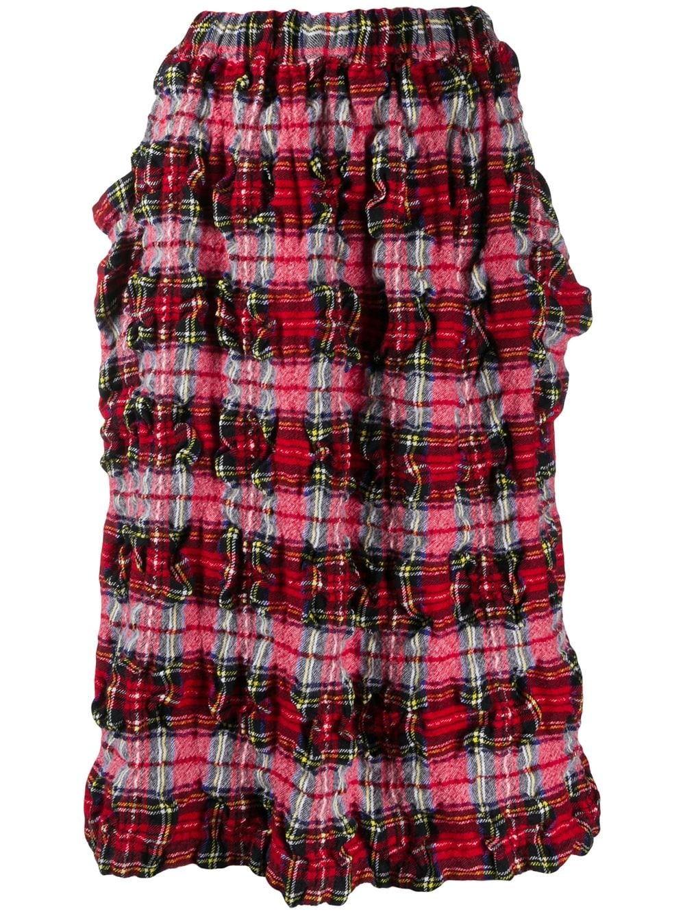 ruffled tartan wool skirt - 1