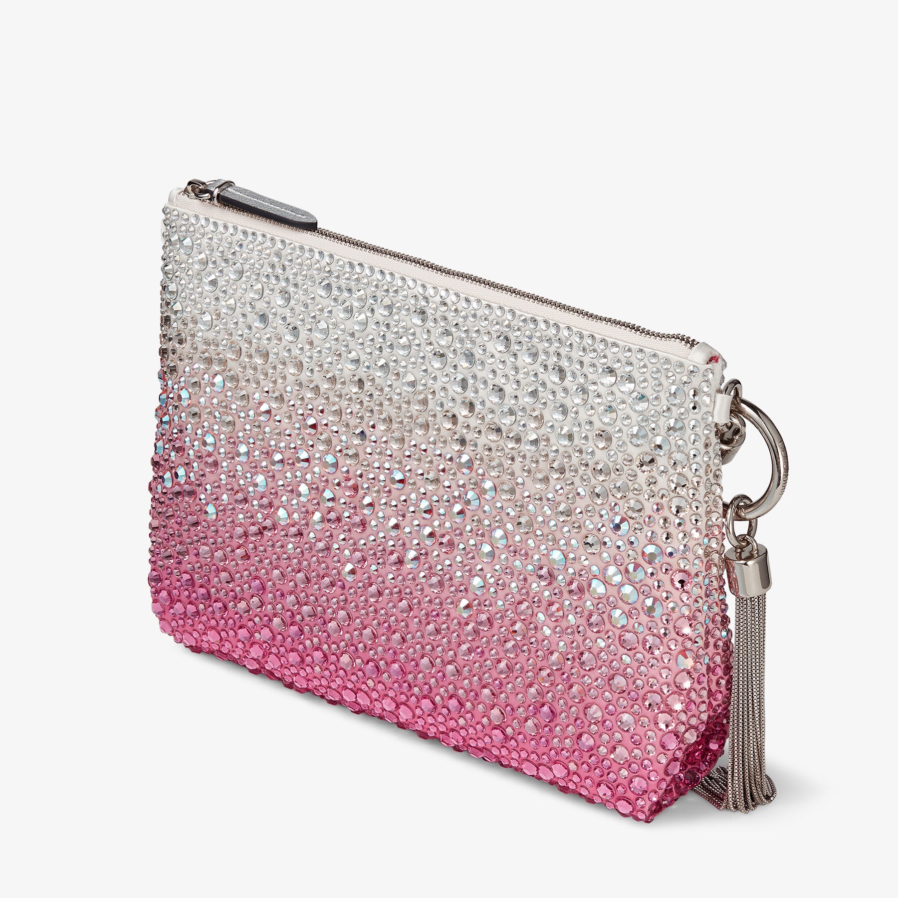 Callie
Candy Pink Dégradé Satin Bag with Crystals - 4