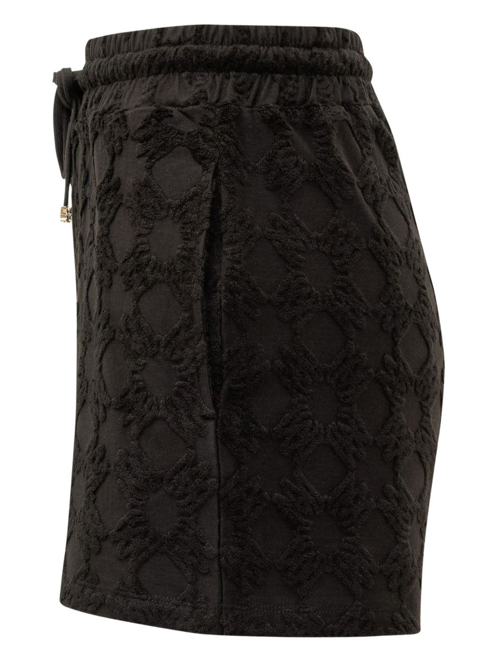 drawstring cotton-blend shorts - 3