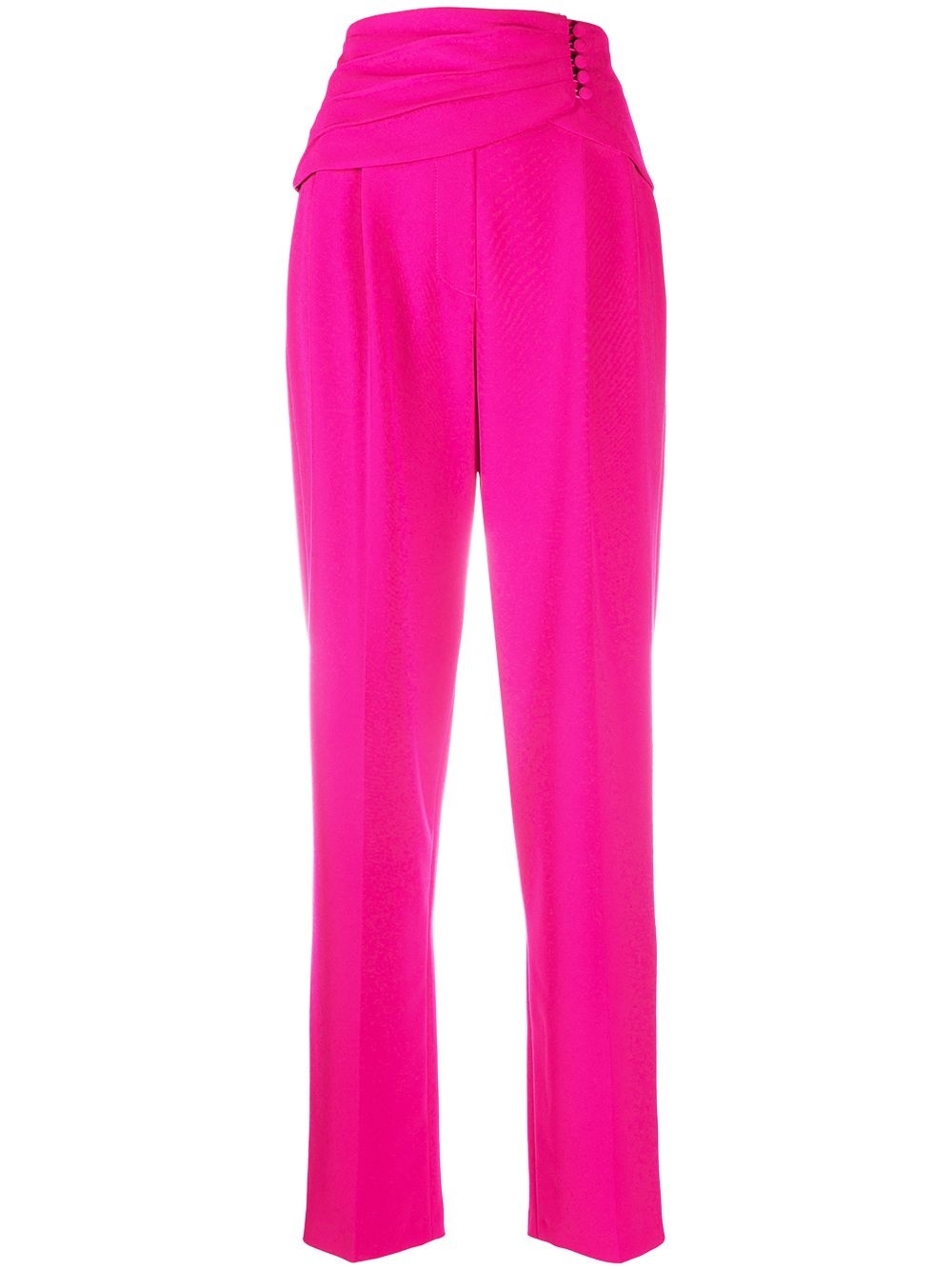 high-waisted straight-leg trousers - 1