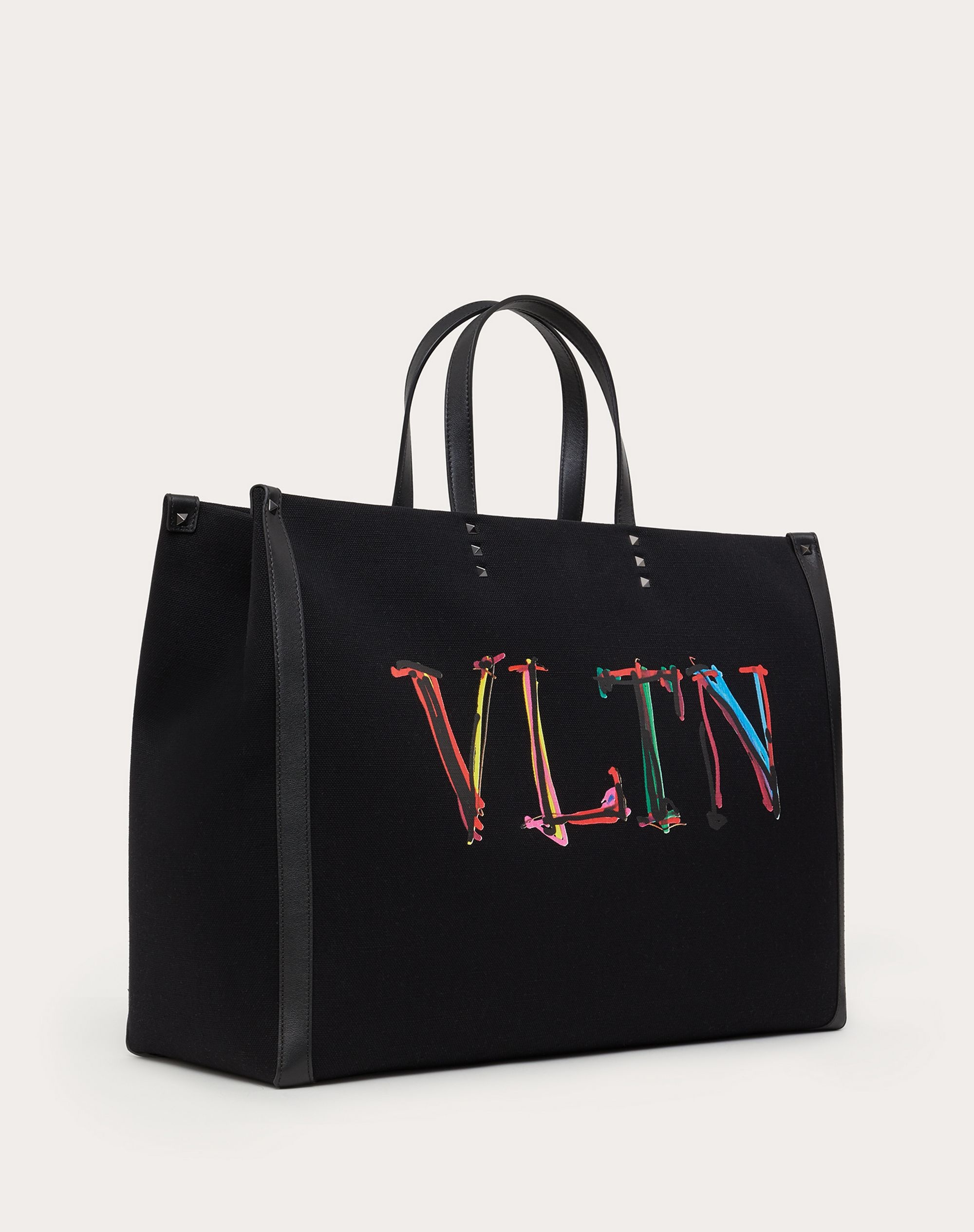 Large VLTN Graph Canvas Tote Bag - 2