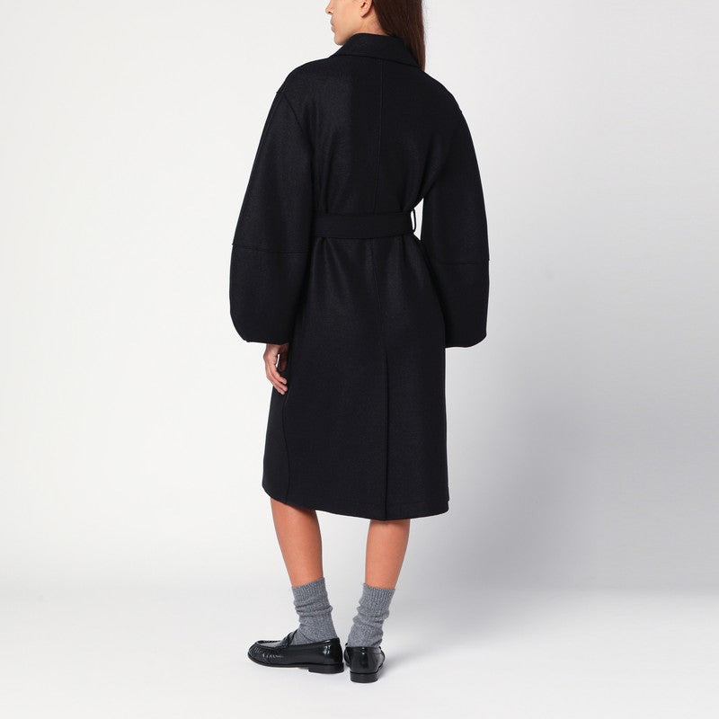 Harris Wharf London Black Wool Belted Coat Women - 2