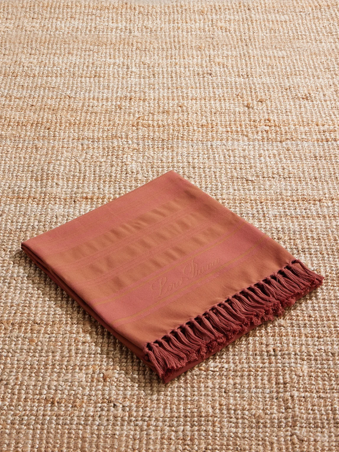 Fringed Striped Cotton Towel - 1