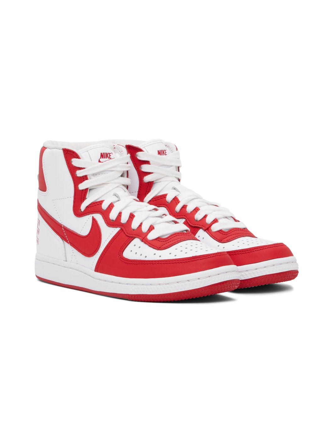 Red & White Nike Edition Terminator High Sneakers - 4