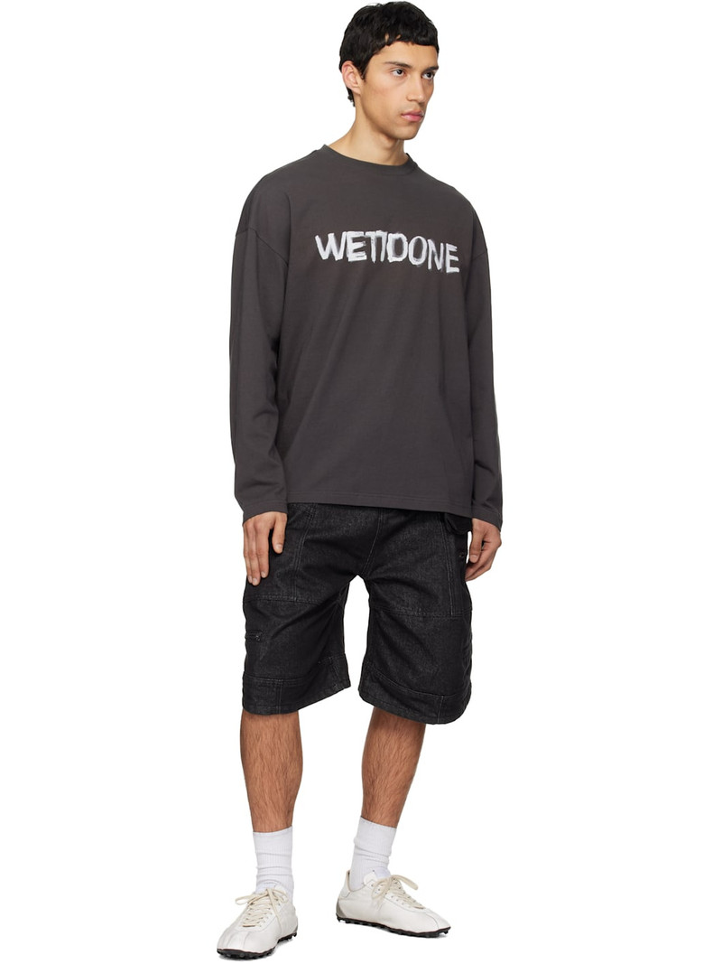 We11done Black Carpenter Denim Shorts outlook