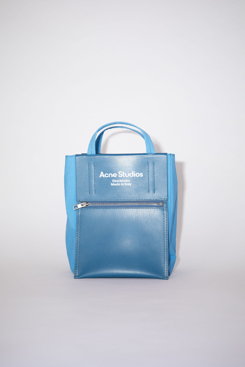 Papery Nylon tote bag - Powder blue/blue 1