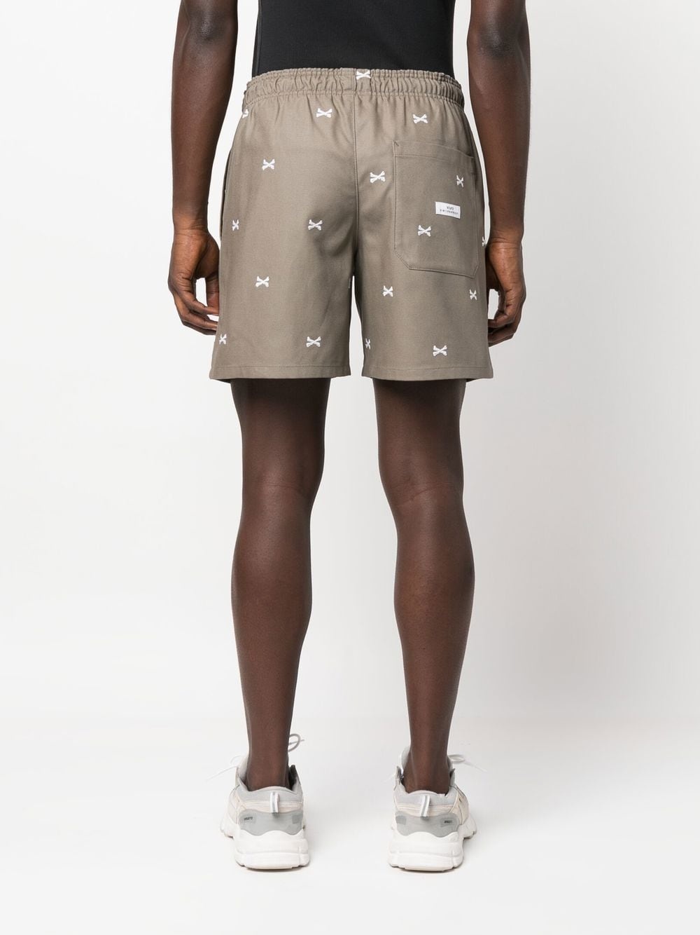 Seagull 01 embroidered track shorts - 4