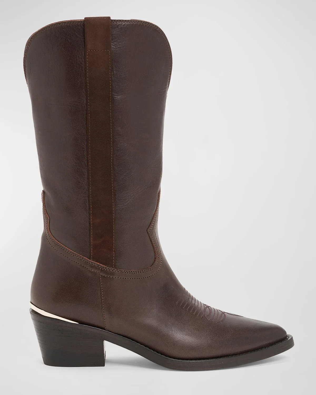 Jordana Mixed Leather Western Boots - 1