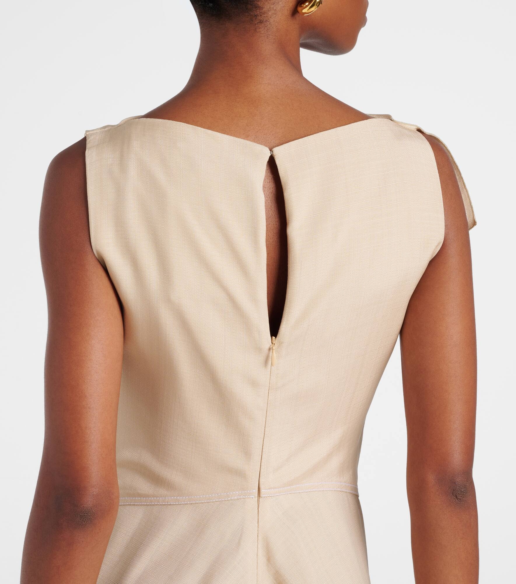 Deconstructed gathered midi dress - 7