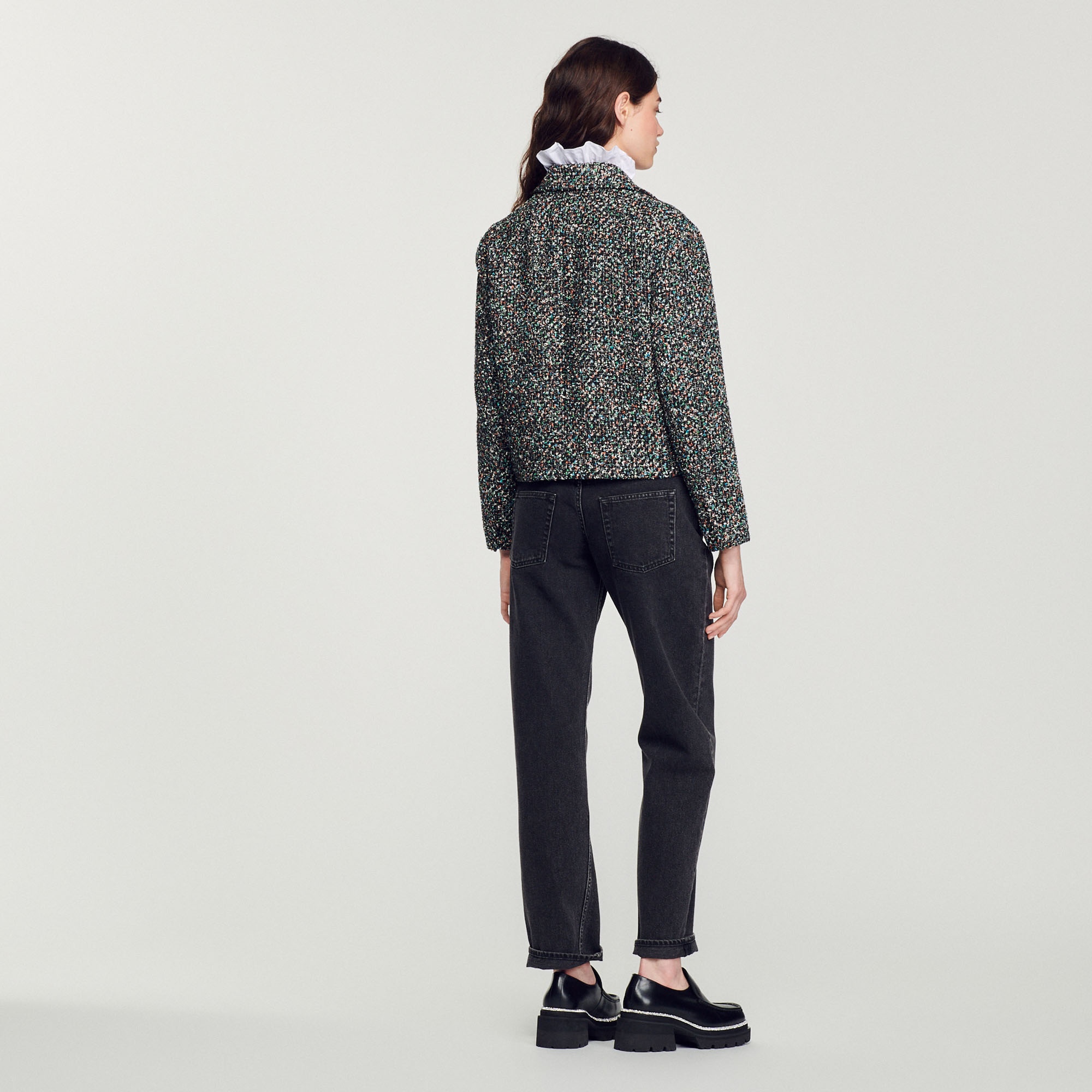 Cropped tweed jacket - 6