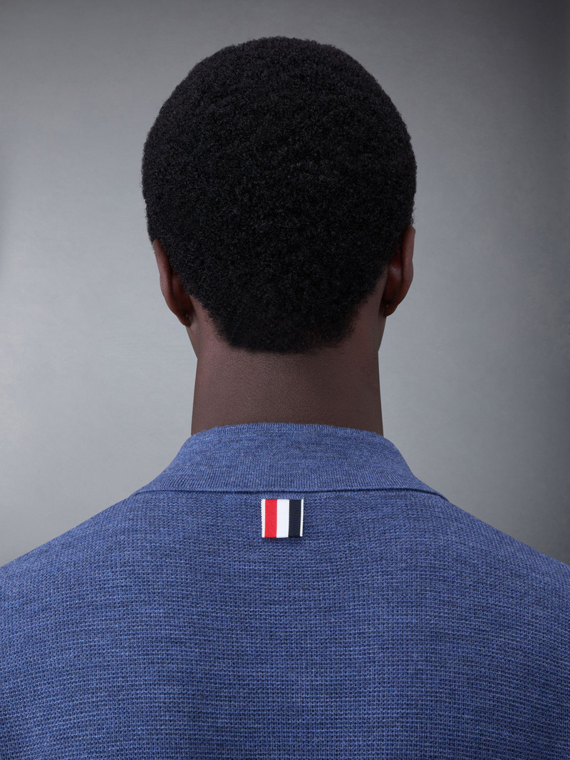 Fine Merino Waffle 4-Bar Short Sleeve Polo 6