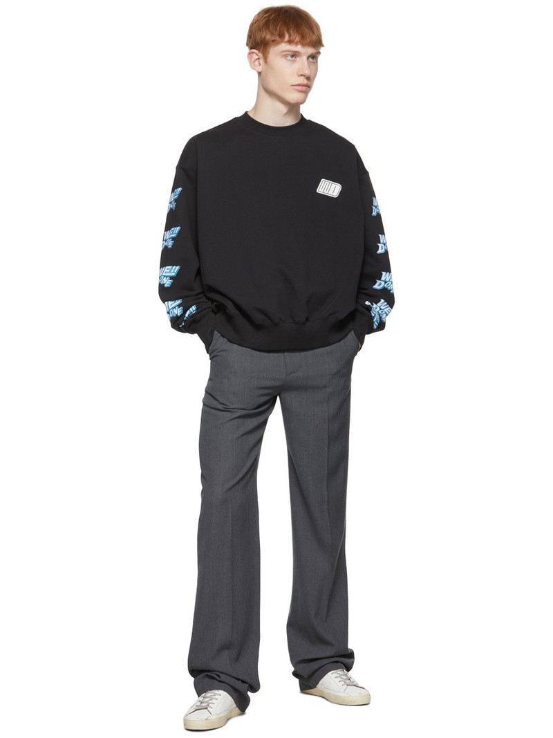 We11done Black Cotton Sweatshirt outlook