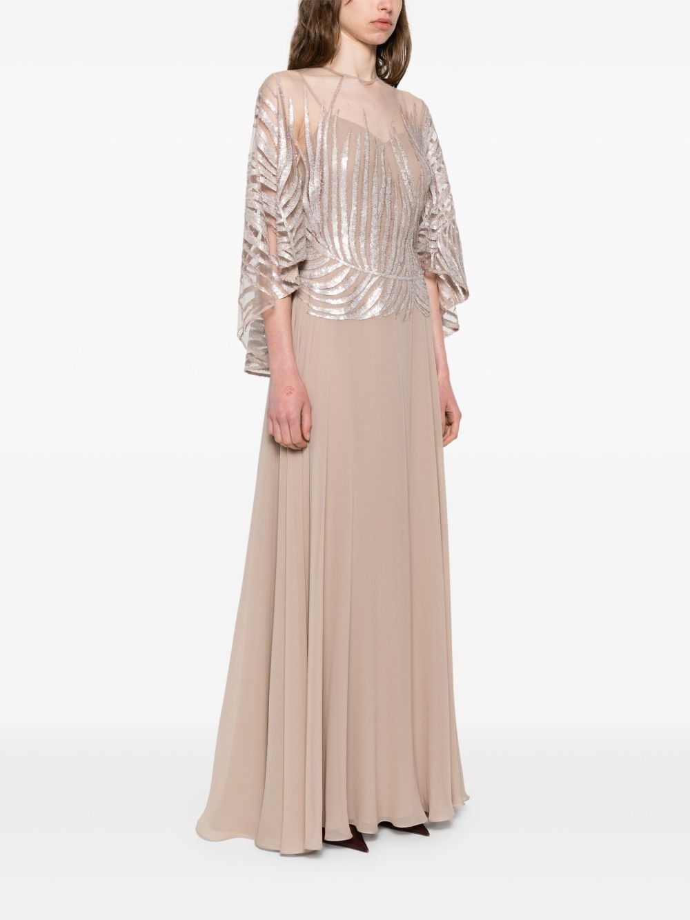 embroidered maxi dress - 3