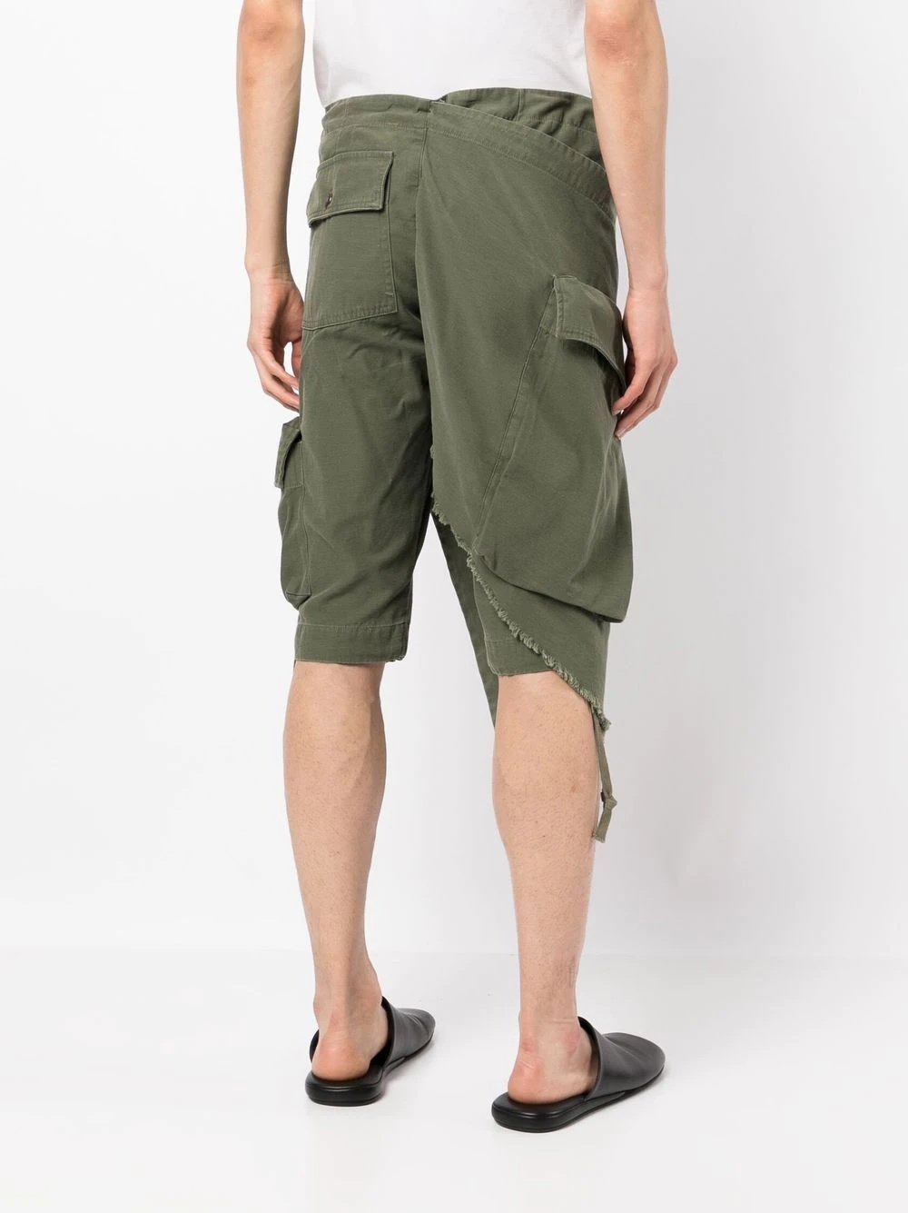 cotton cargo-wrap shorts - 4