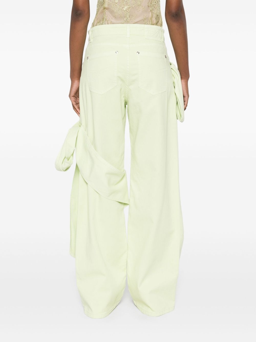 bow-detail jeans - 4