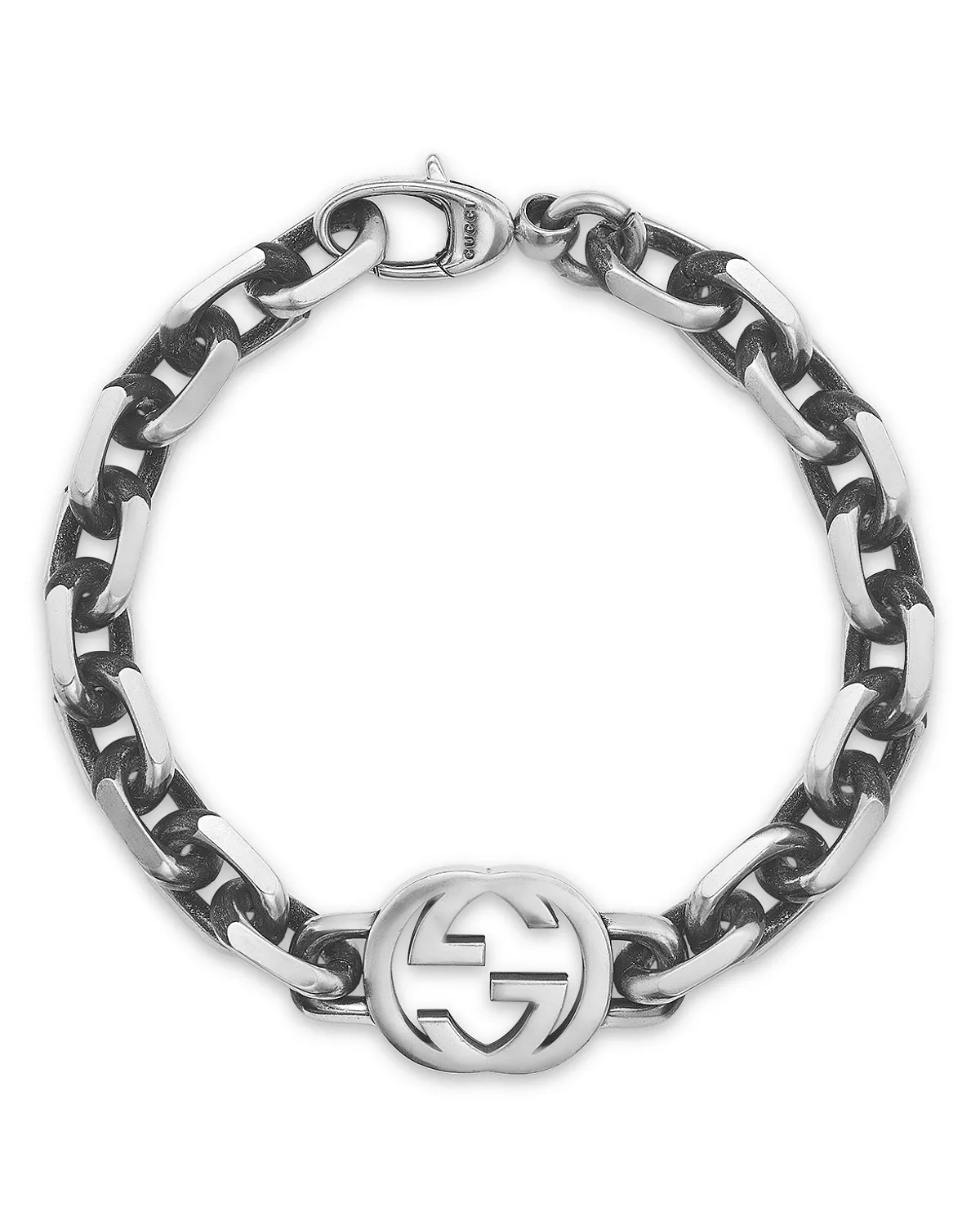 Sterling Silver Interlocking Chain Bracelet - 1