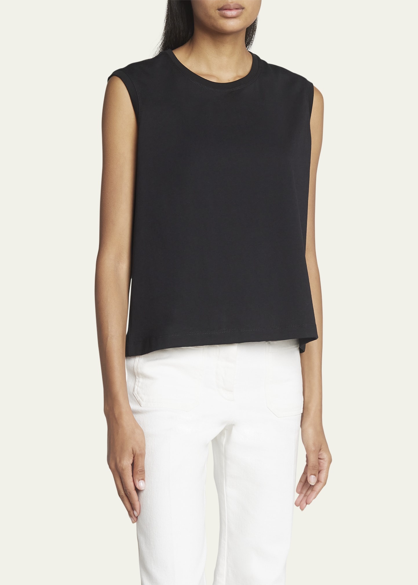 Boxy Sleeveless T-Shirt - 4