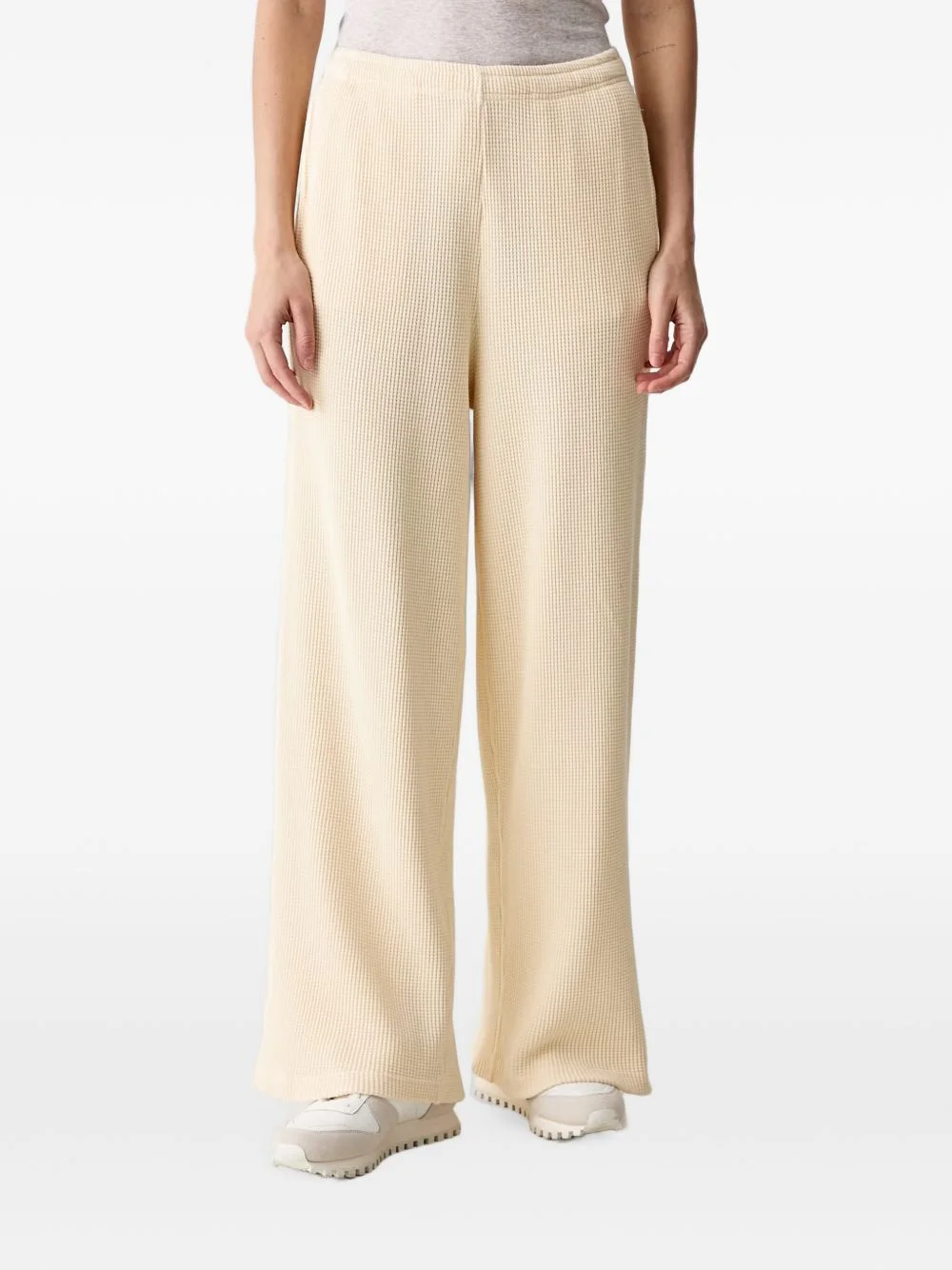 Uscow waffle-knit wide-leg trousers - 1