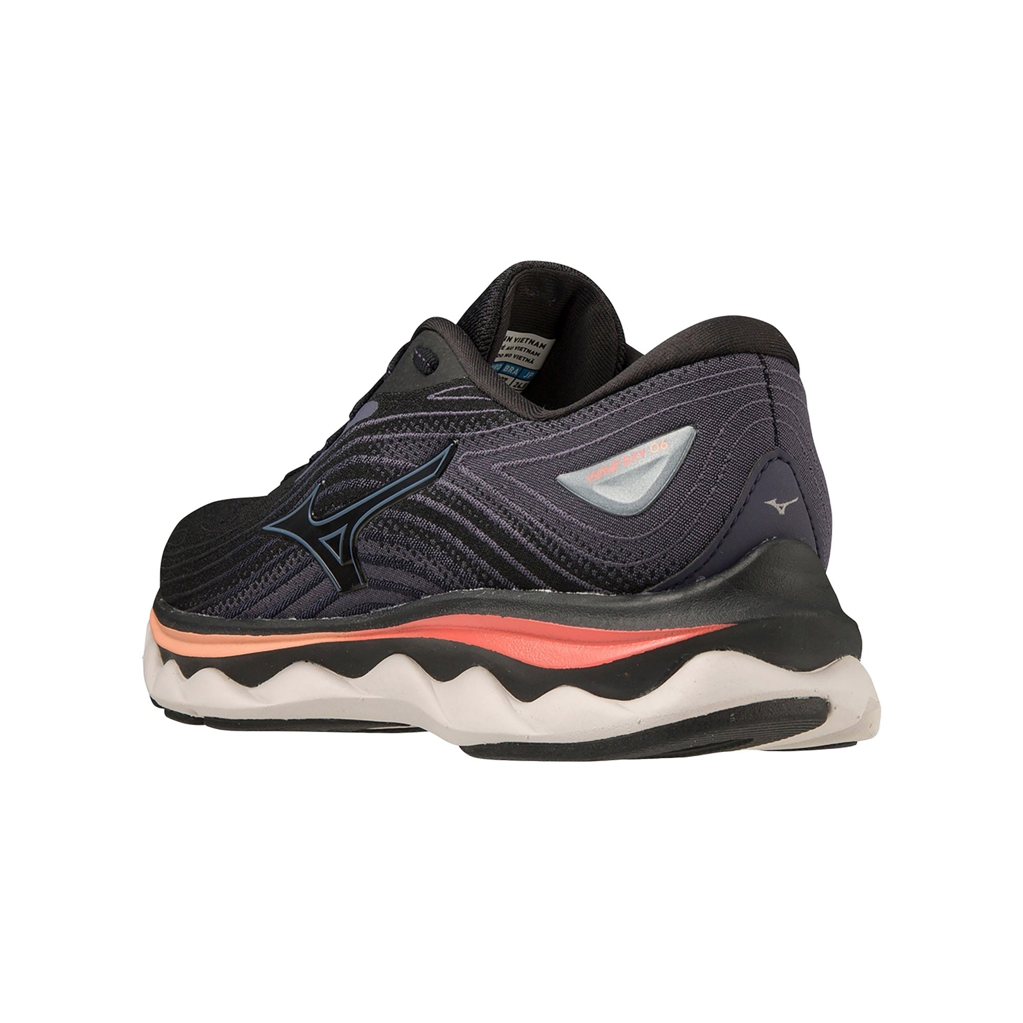 (WMNS) Mizuno Wave Sky 6 'Black Hot Coral' J1GD220222 - 4