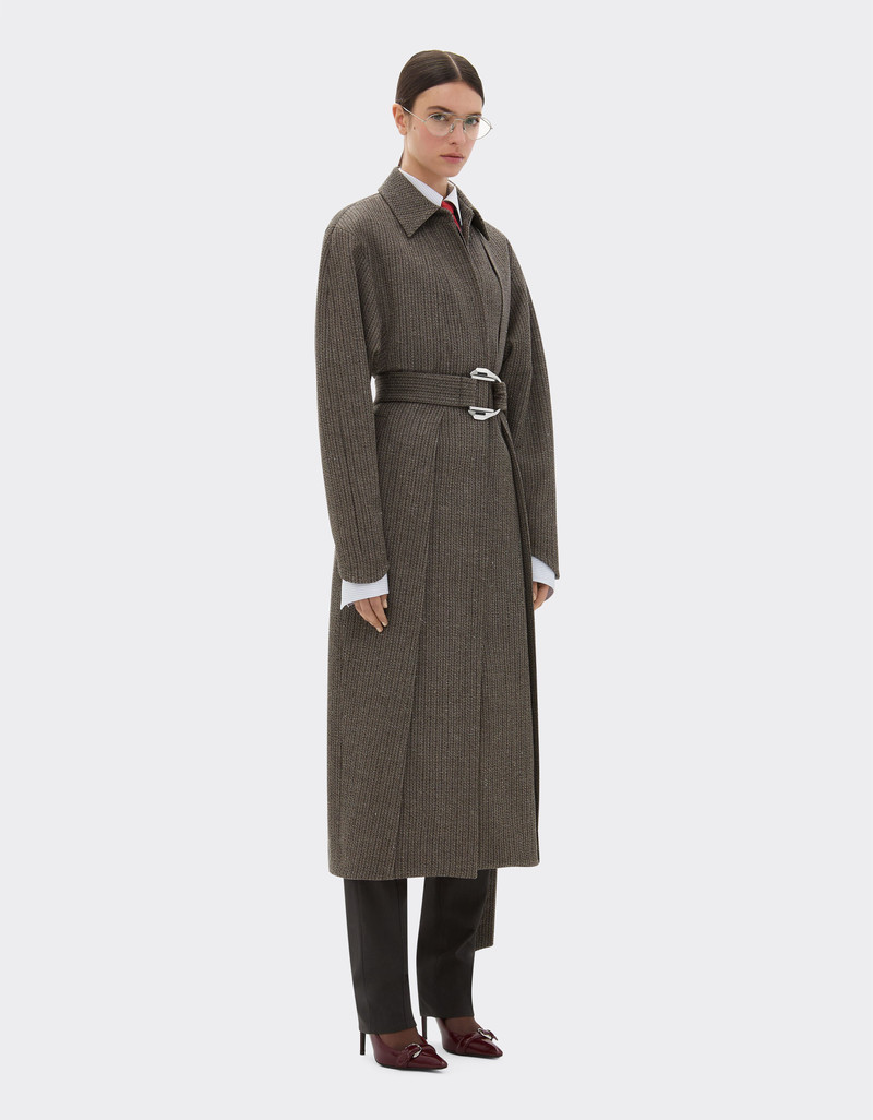 Coat in mélange wool twill 3