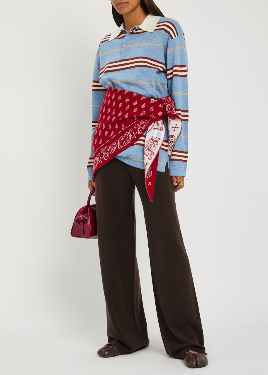 Guest In Residence Striped Cashmere Polo Jumper - 4