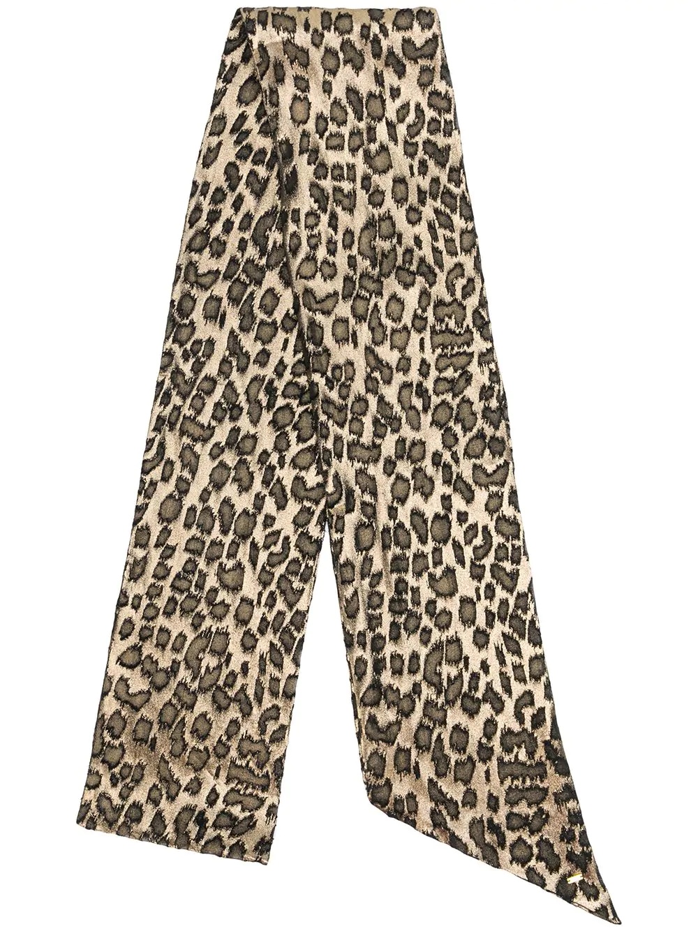 leopard-print scarf - 1