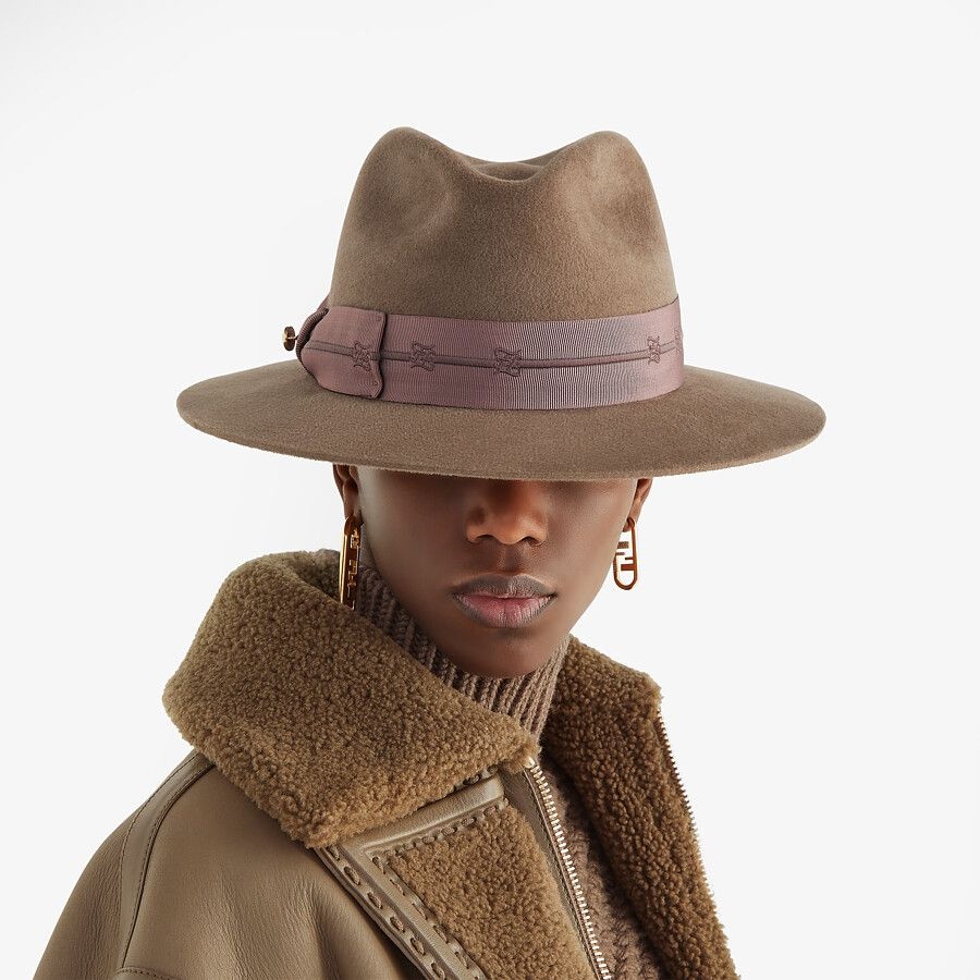 Brown felt hat - 3