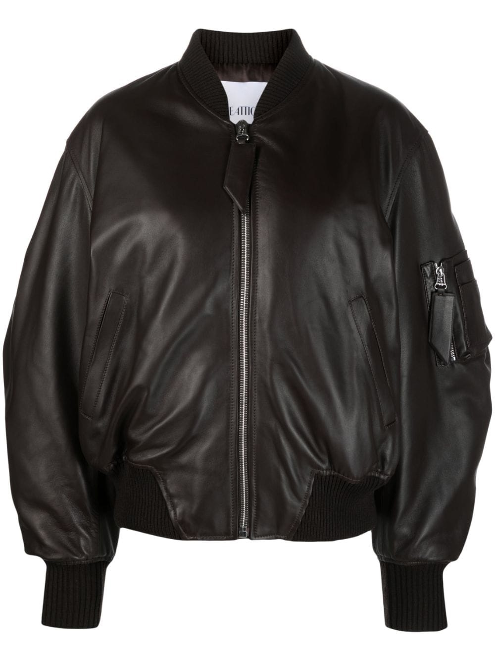 leather bomber jacket - 1