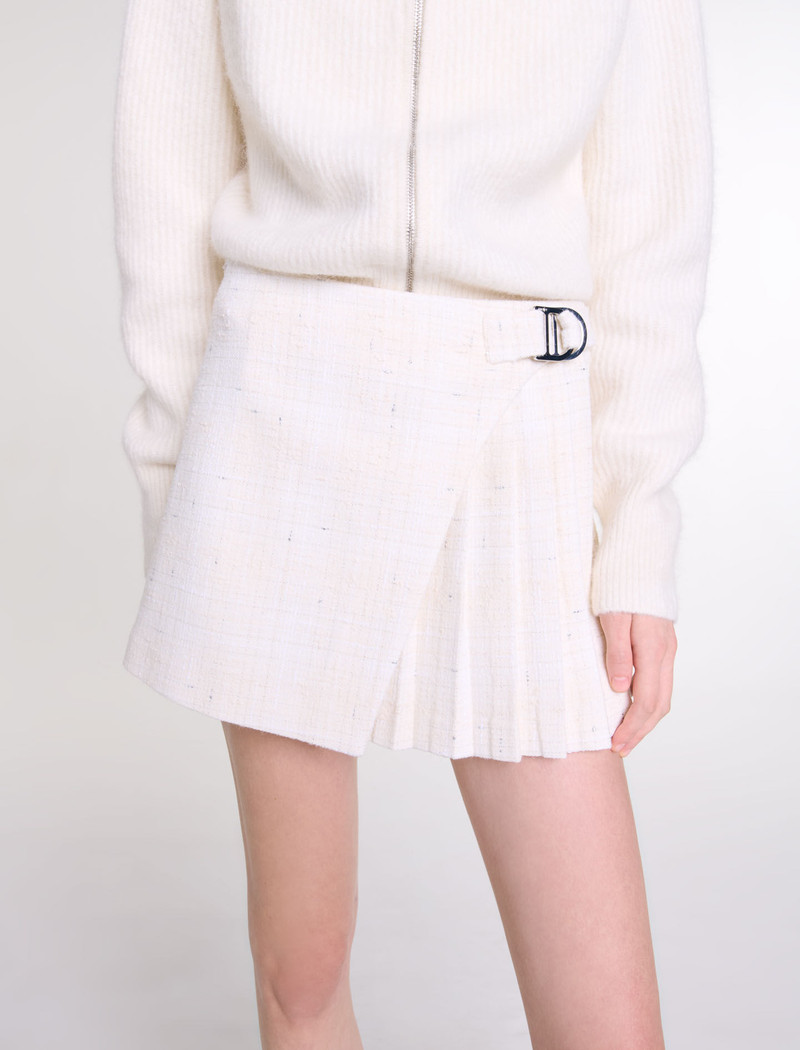 Short pleated tweed skirt 6