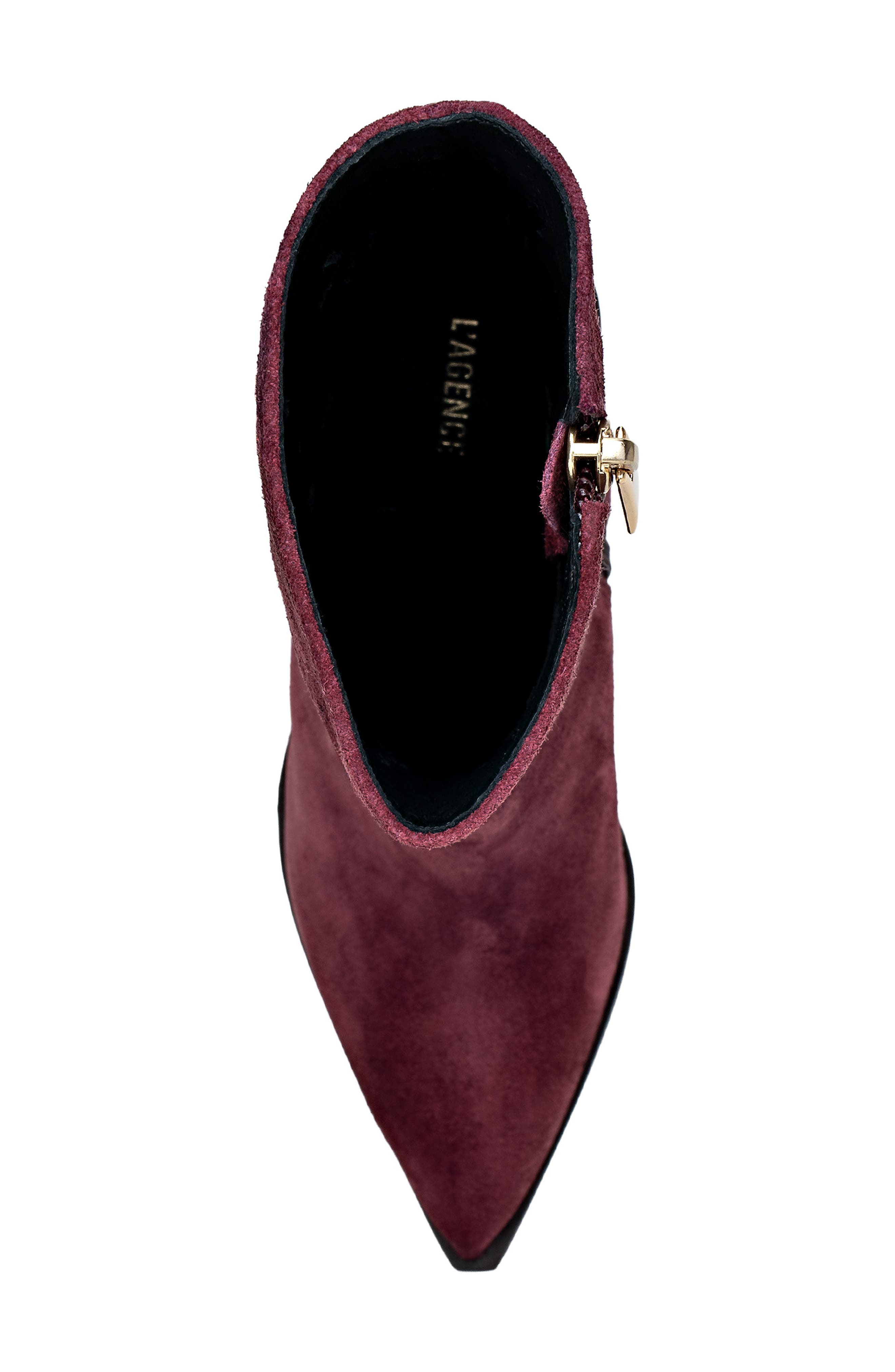 L'AGENCE Anne Western Boot in Burgundy Suede at Nordstrom - 5