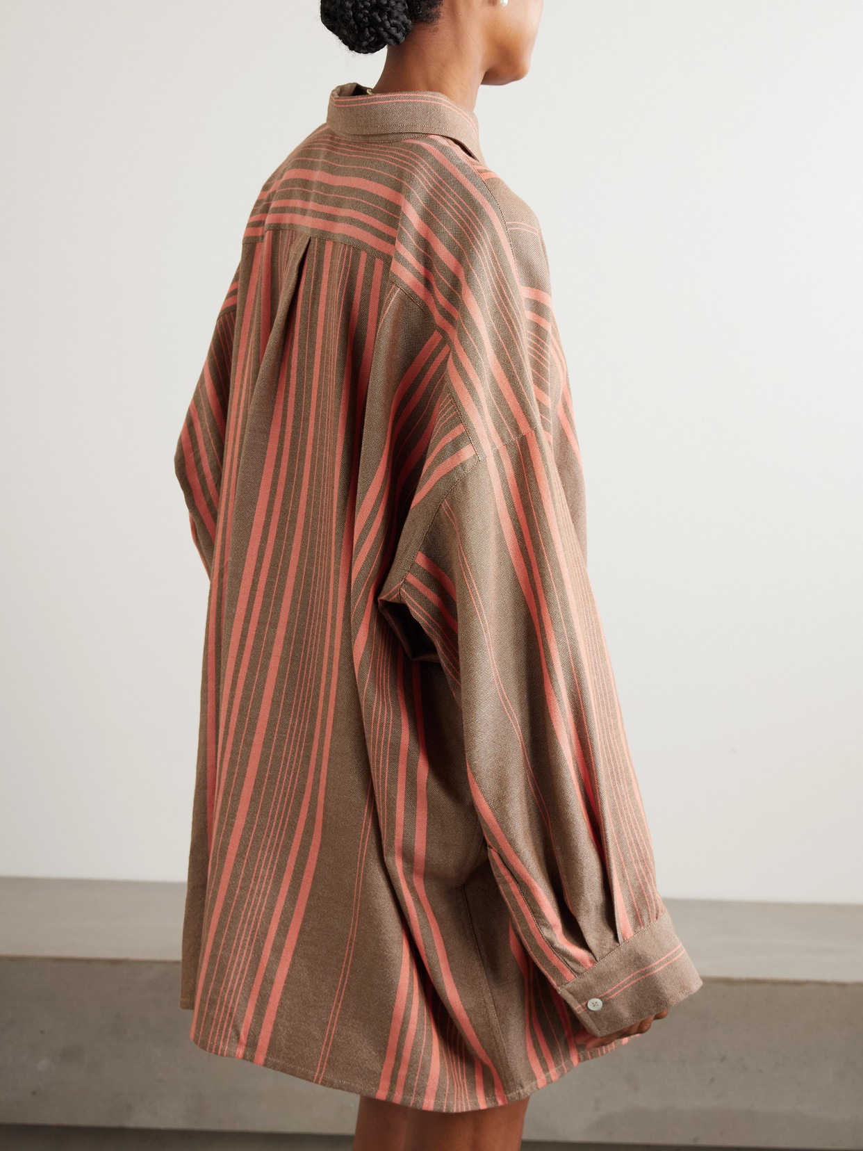 Oversized Striped Cotton Shirt - 3