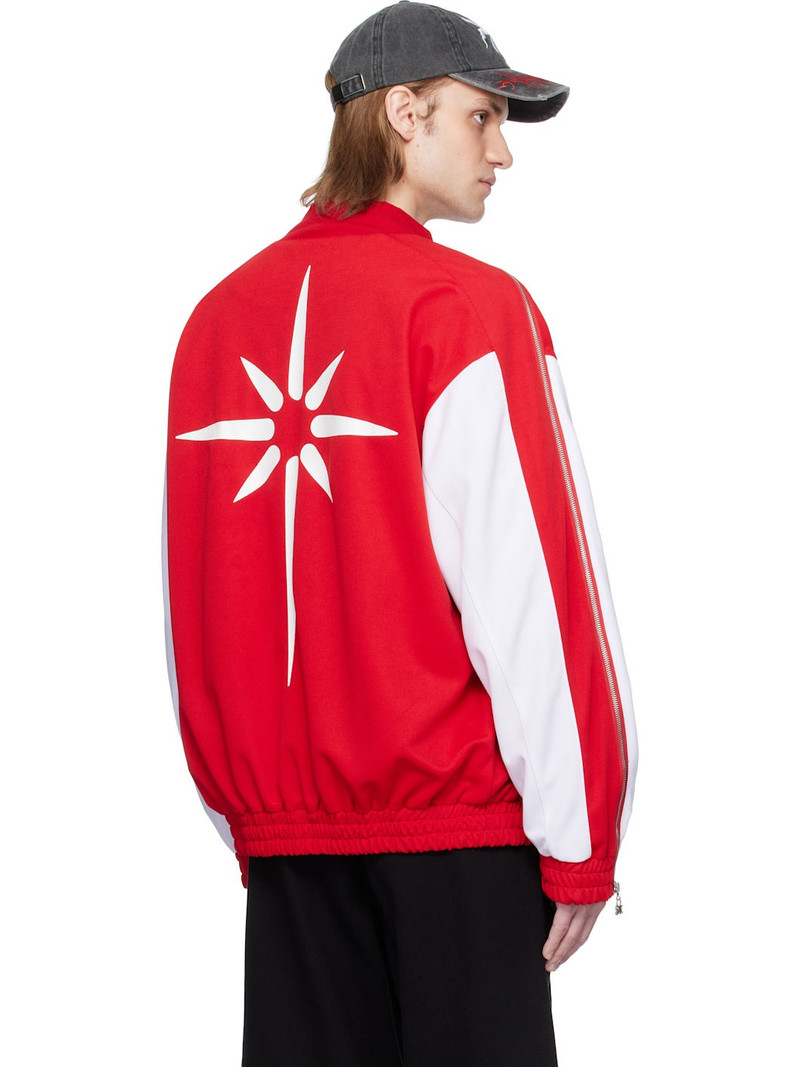 Red & White Full Zip Fleece Track Jacket 3