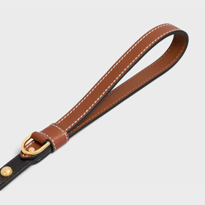 CELINE Thin Dog Leash in Triomphe Canvas and Calfskin with studs outlook