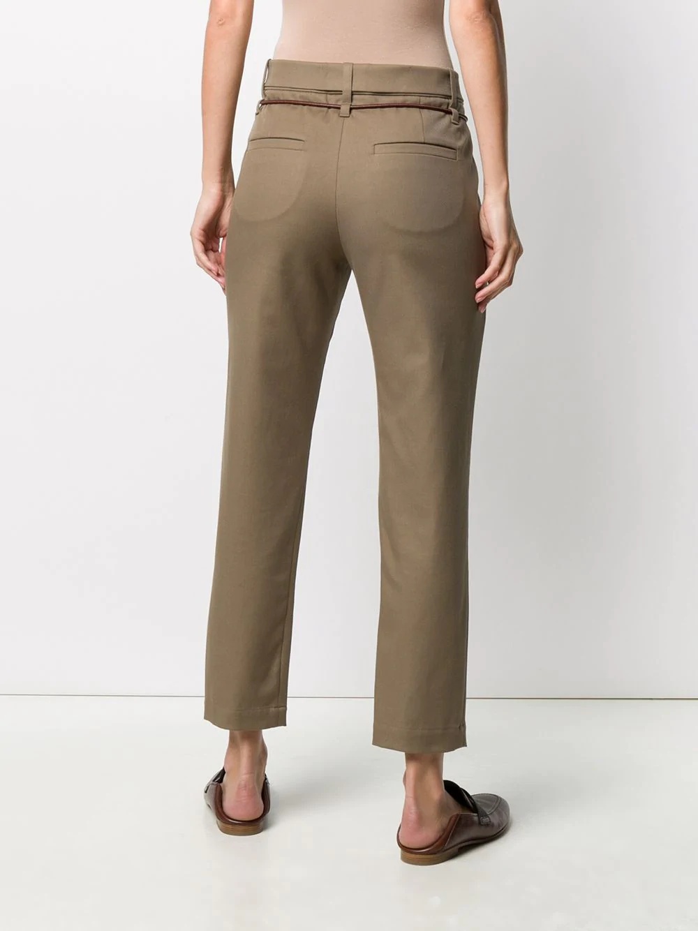 cropped straight leg trousers - 4