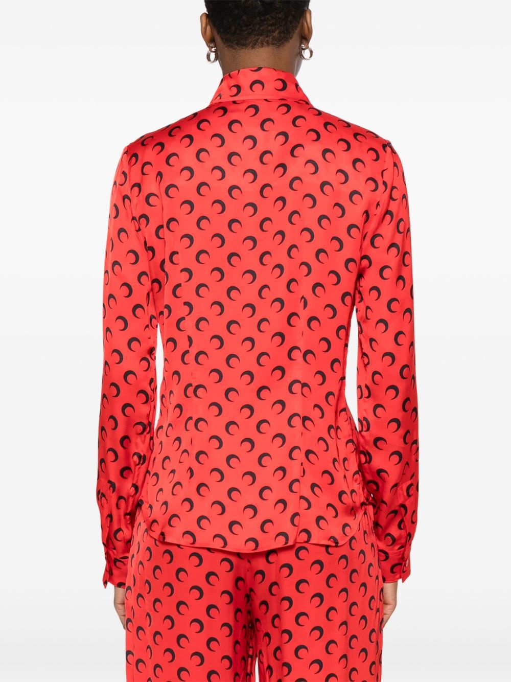 Crescent Moon-print shirt - 4