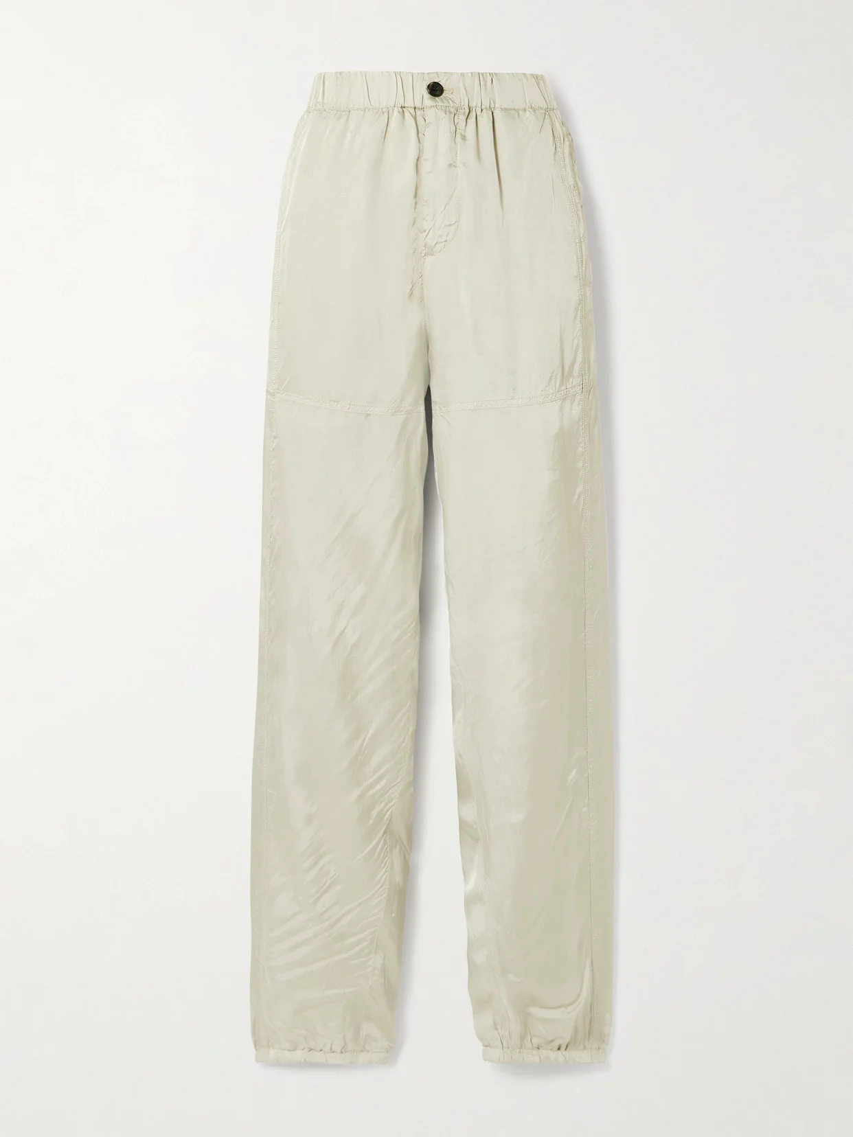 Paneled Satin-twill Wide-leg Pants - 1