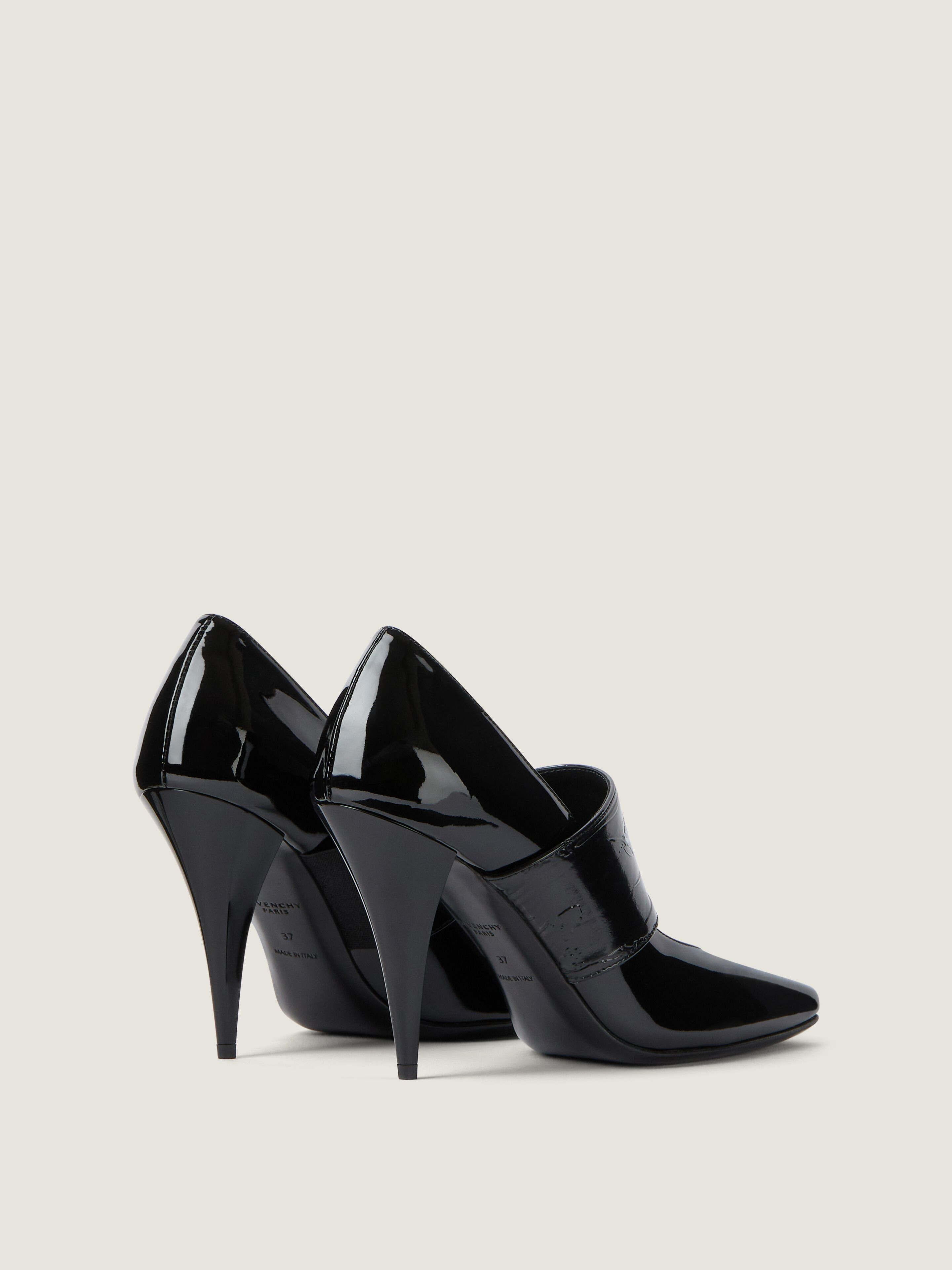 SLICED SQUARE GIVENCHY TAPE PUMPS IN PATENT LEATHER - 4