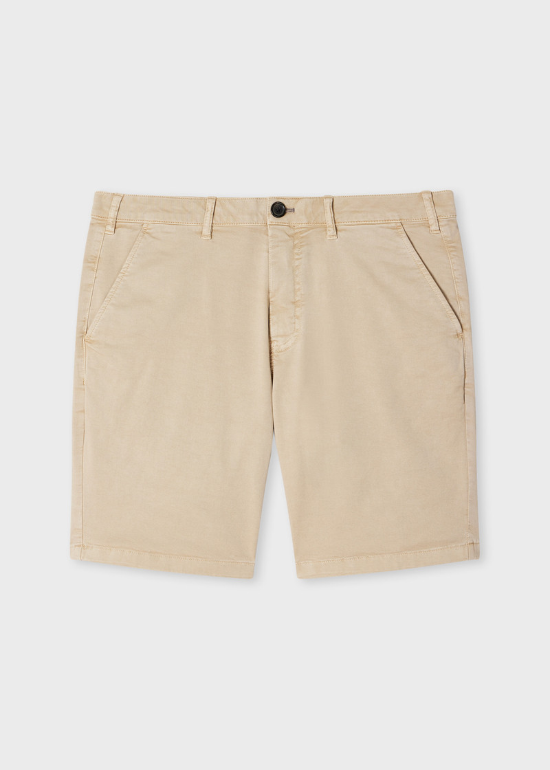 Sand Cotton-Twill 'Broad Stripe Zebra' Shorts 1
