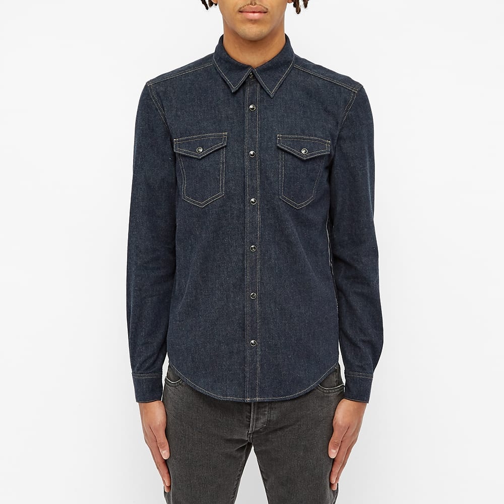 Givenchy Taped Logo Denim Shirt - 4